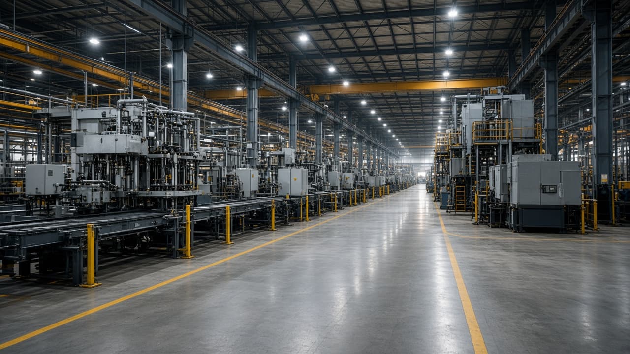Manufacturing and industrial production floor